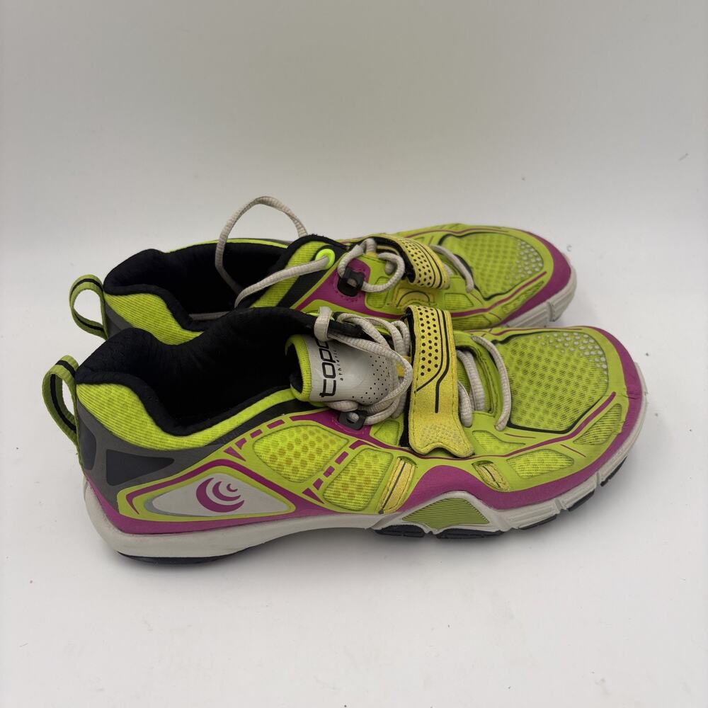 Topo Athletic Women's Size 7 Neon/Pink Lace Up Running/Walking Sneakers